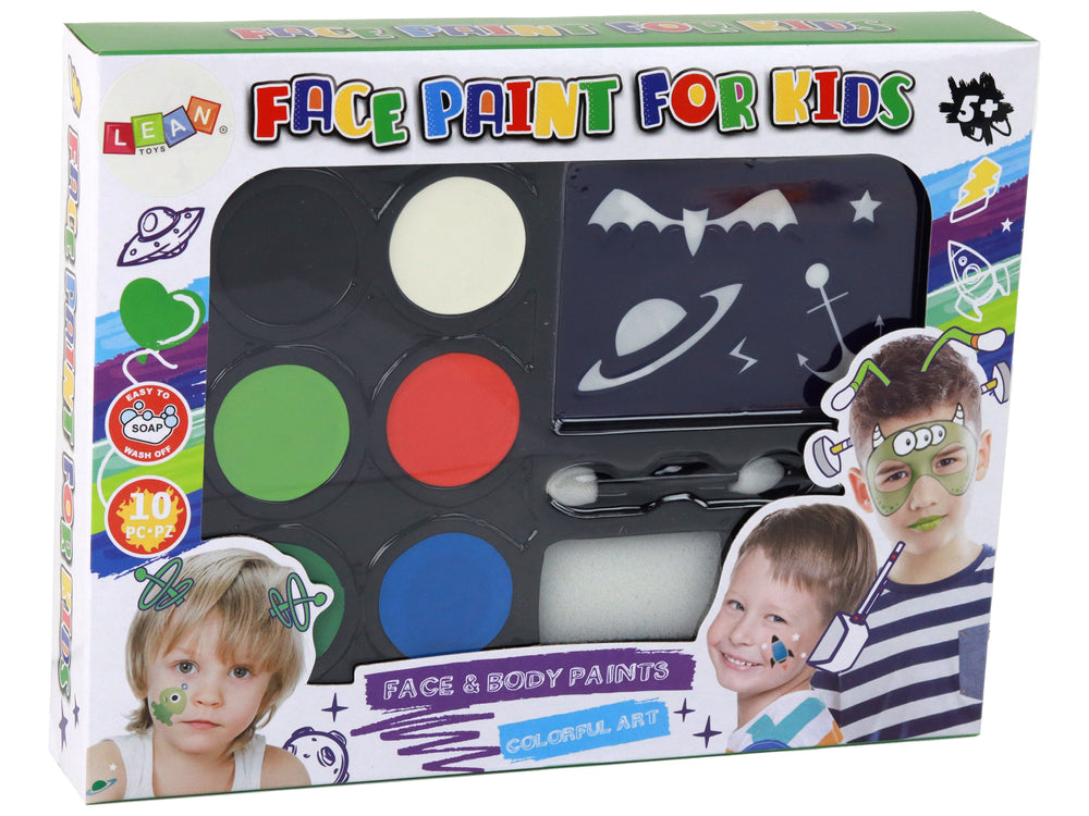 Diy Kids Makeup Kit Face Painting Paint Stencils