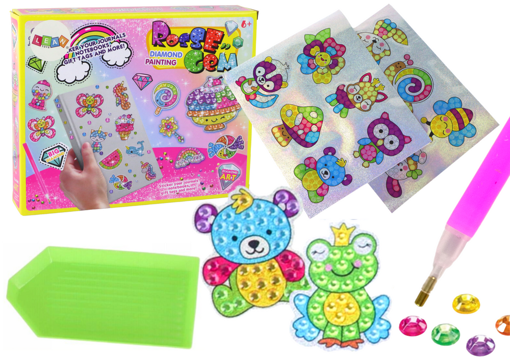 Set Of Diy Diamond Stickers Colorful Animals Stickers