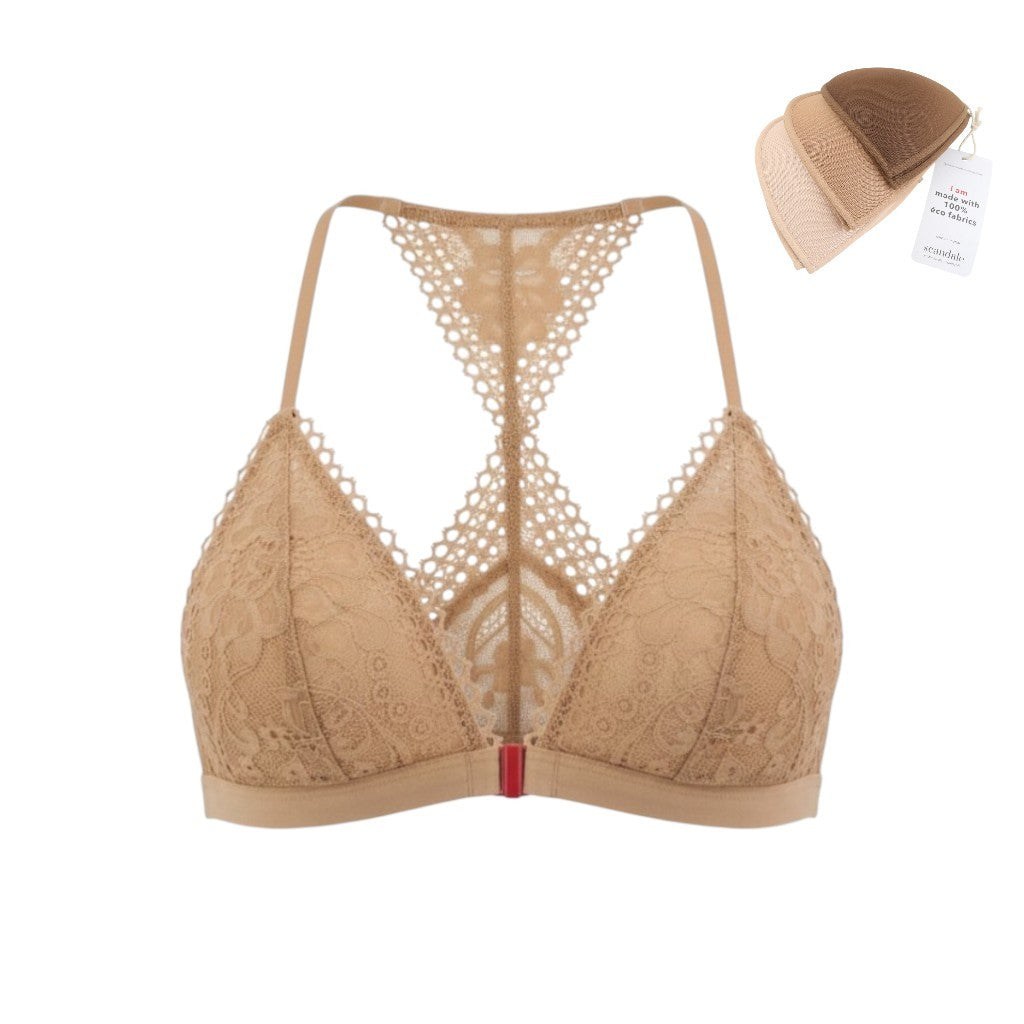 Detail zad Scandale Le Triangle Smyslné-nahé dámské bralace T17 + 3 vycpávky
