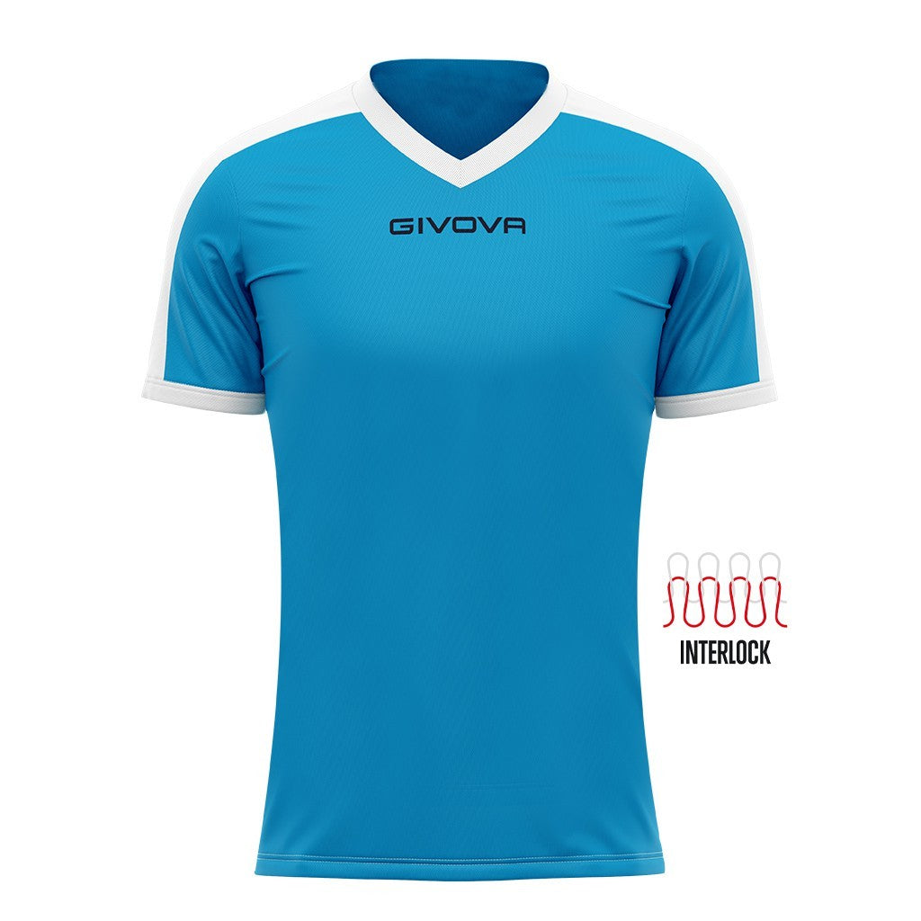Camiseta Givova Revolution Celeste/Blanco