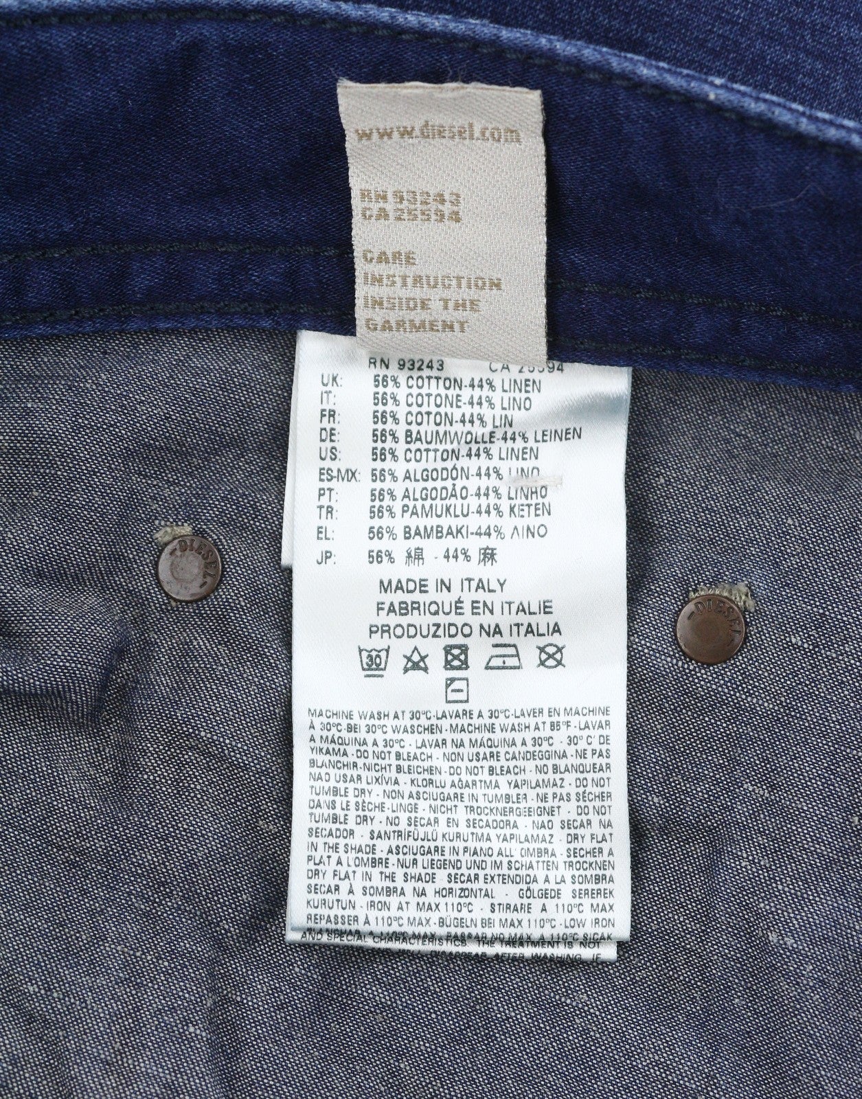 Diesel Buster 0665t Herren Jeansblau Faded Distress Regular Slim Tapered