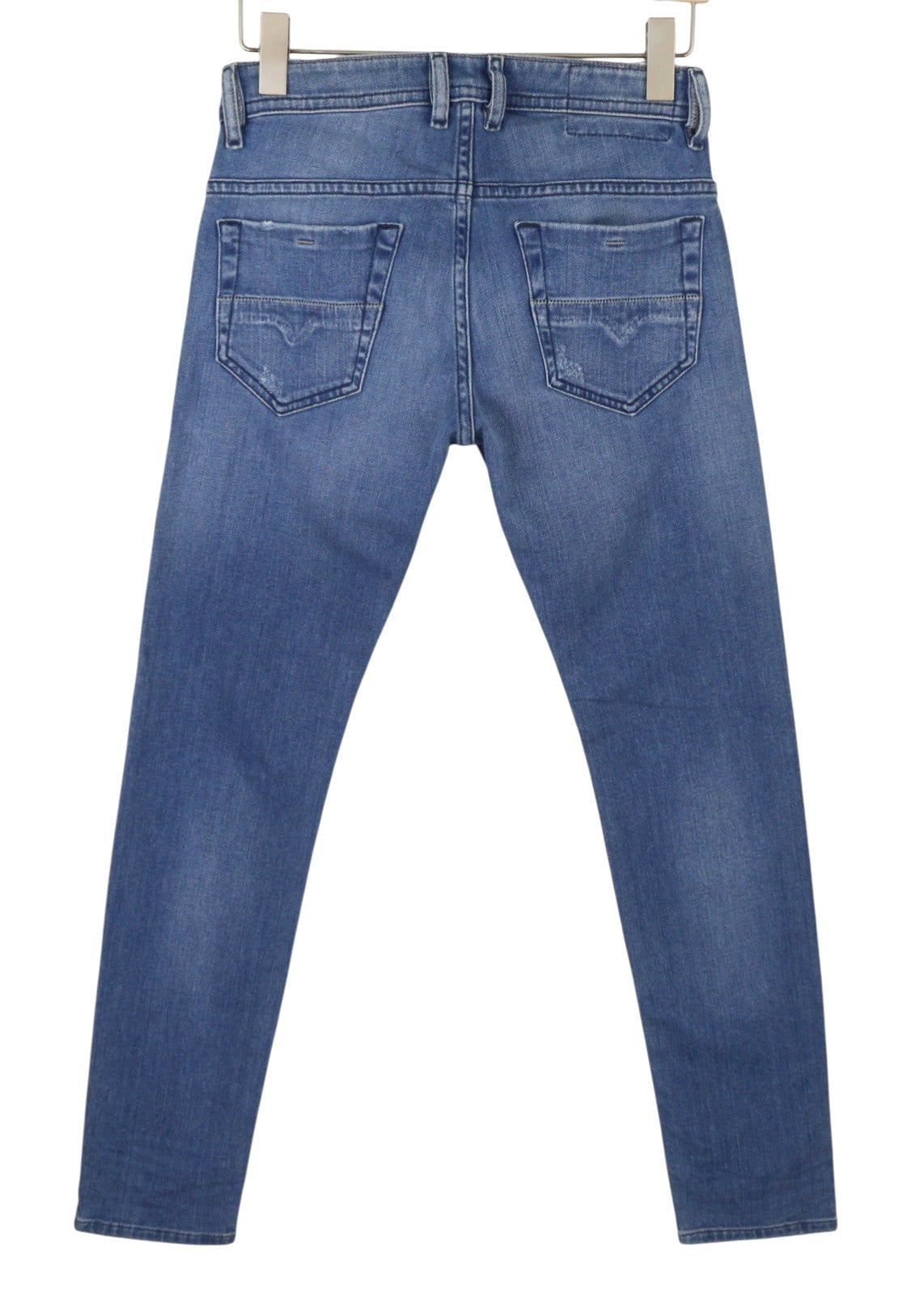 Diesel Thommer 083ax Men Jeansblue Whiskers Faded Distress Slim Fit