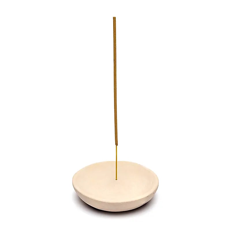 Bruciatore Incenso In Pietra Arenaria Rosa - 10x2 Cm Confezione Da 2 Pz