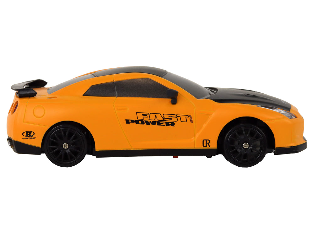 Remote Controlled Sports Car R/c 1:24 Yellow Interchangeable Wheels