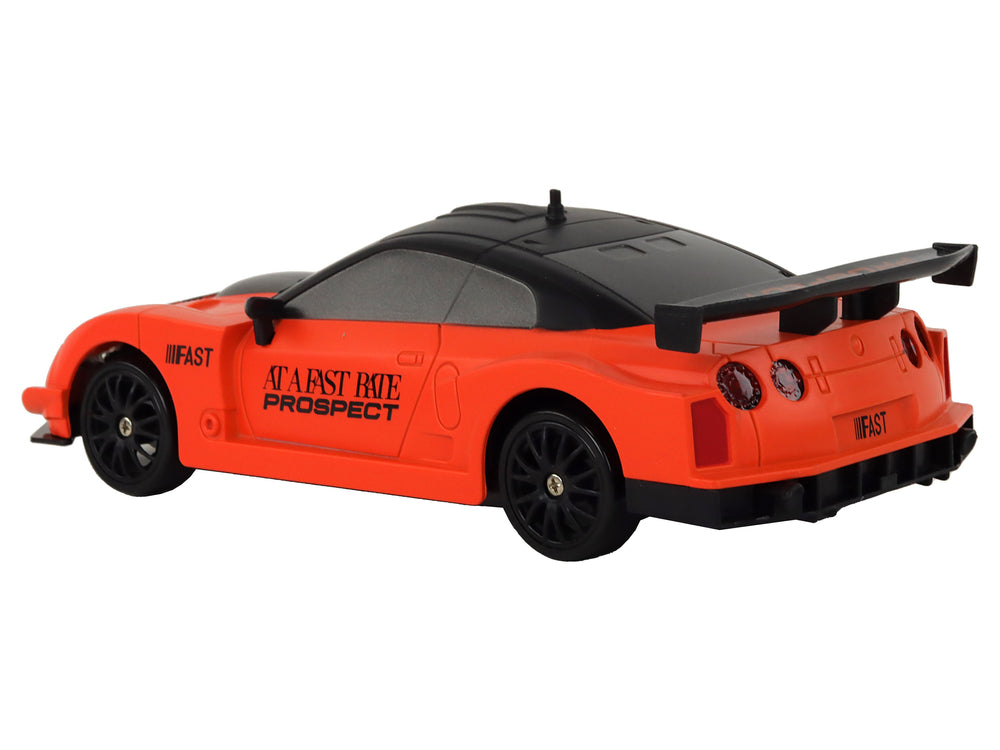 Remote Controlled Sports Car R/c 1:24 Orange Interchangeable Wheels