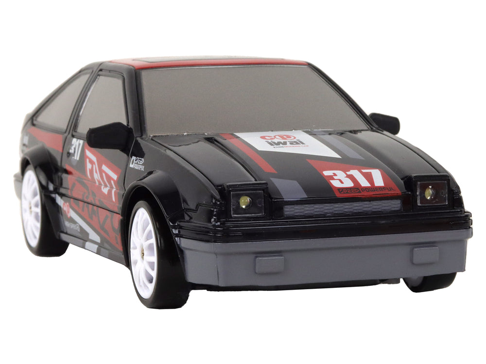 Remote Controlled Sports Car R/c 1:24 Black Replaceable Wheels