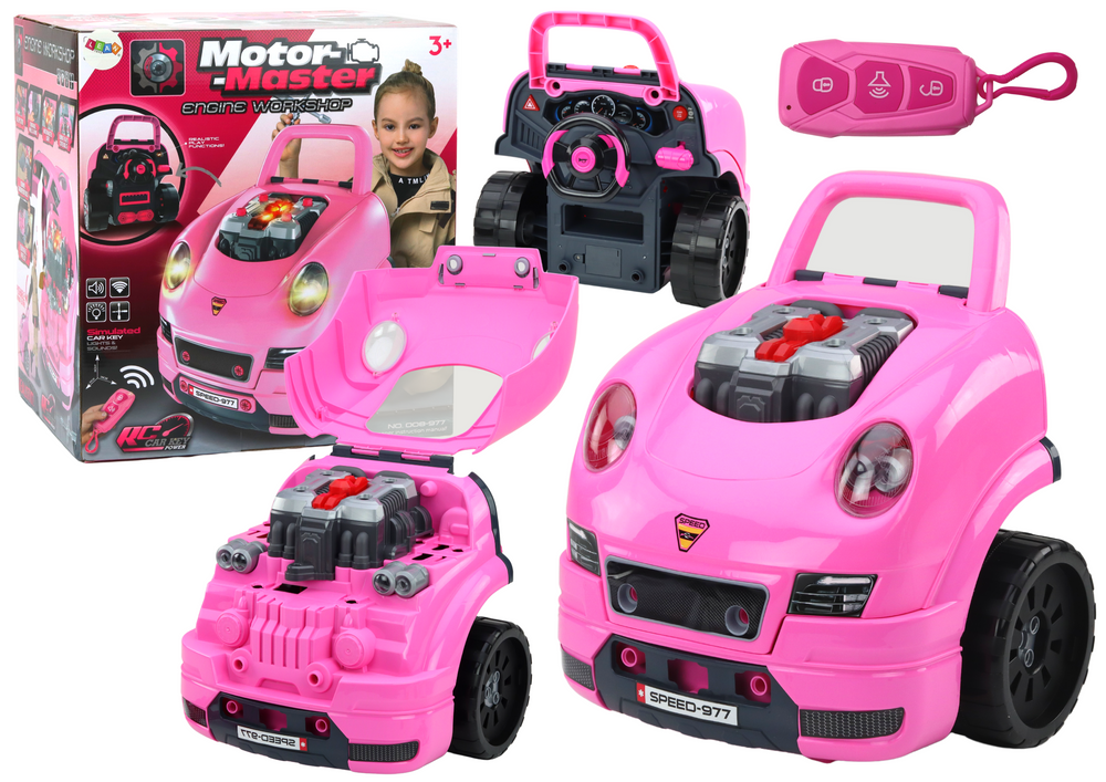 Workshop Engine Truck Disassembly Diy Kit Pink