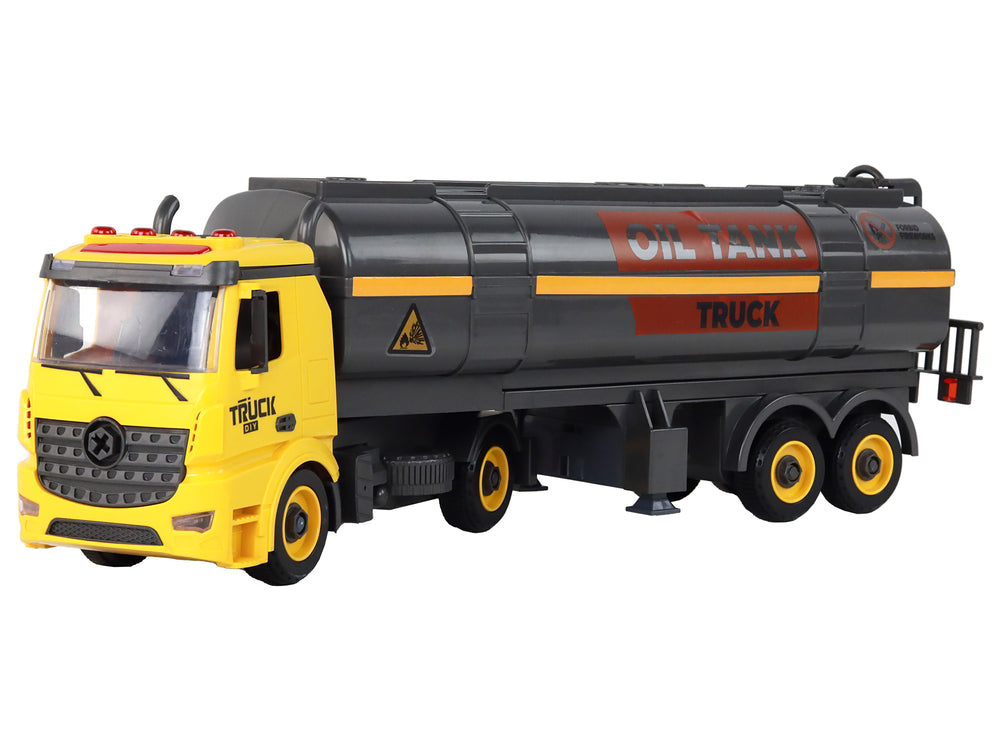 Diy Tank Truck For Assembling And Disassembling Yellow Lights Sound