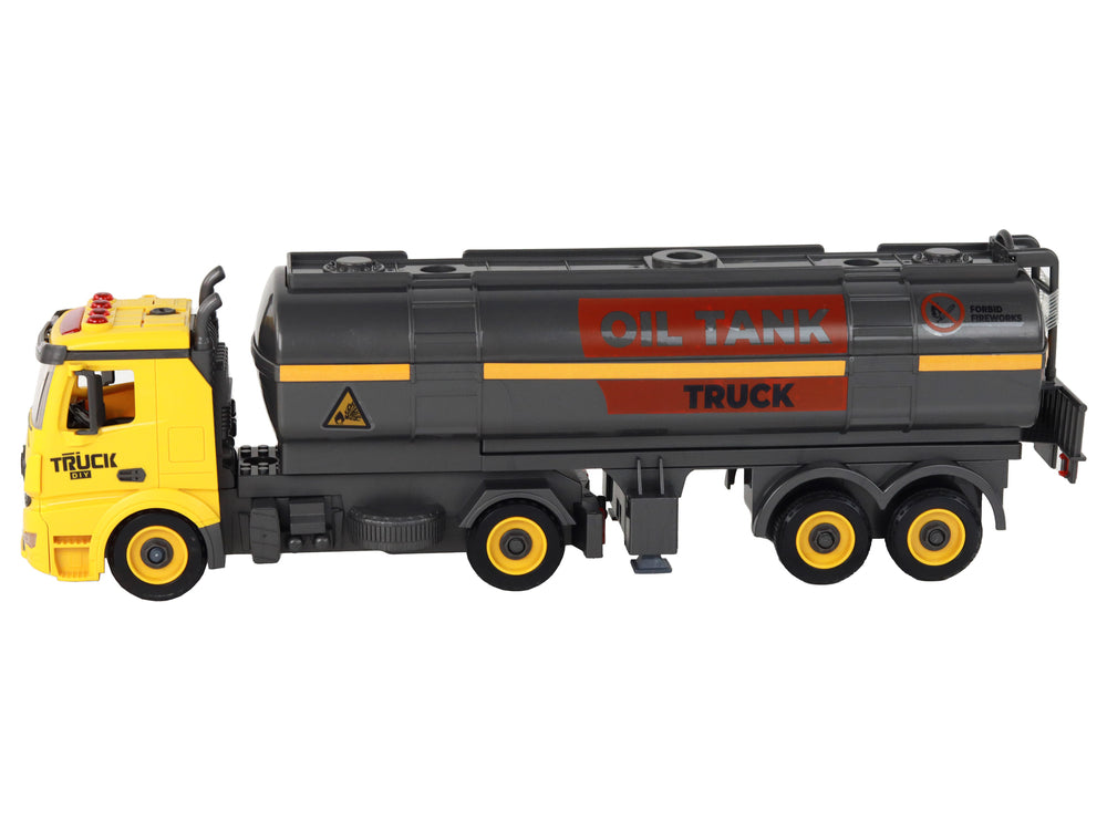 Diy Tank Truck For Assembling And Disassembling Yellow Lights Sound