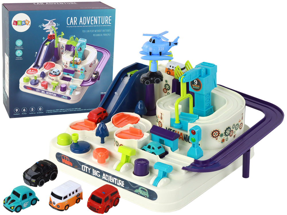 Colorful Interactive Obstacle Course Set For Toy Cars