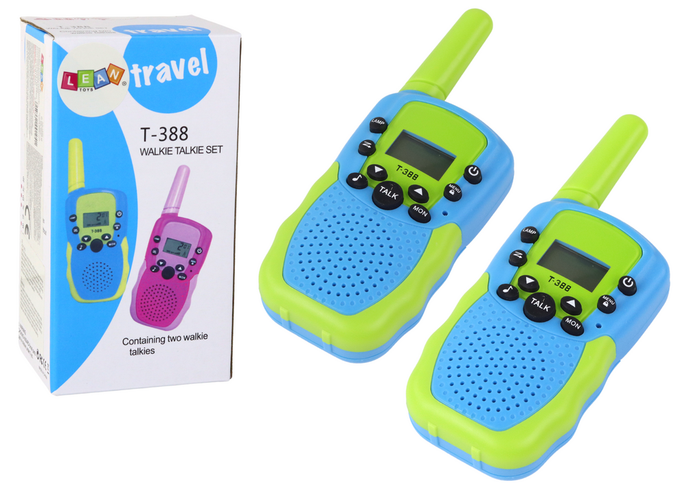 Walkie Talkie Walkie Talkies Green - Blue Range 3 Km For Children