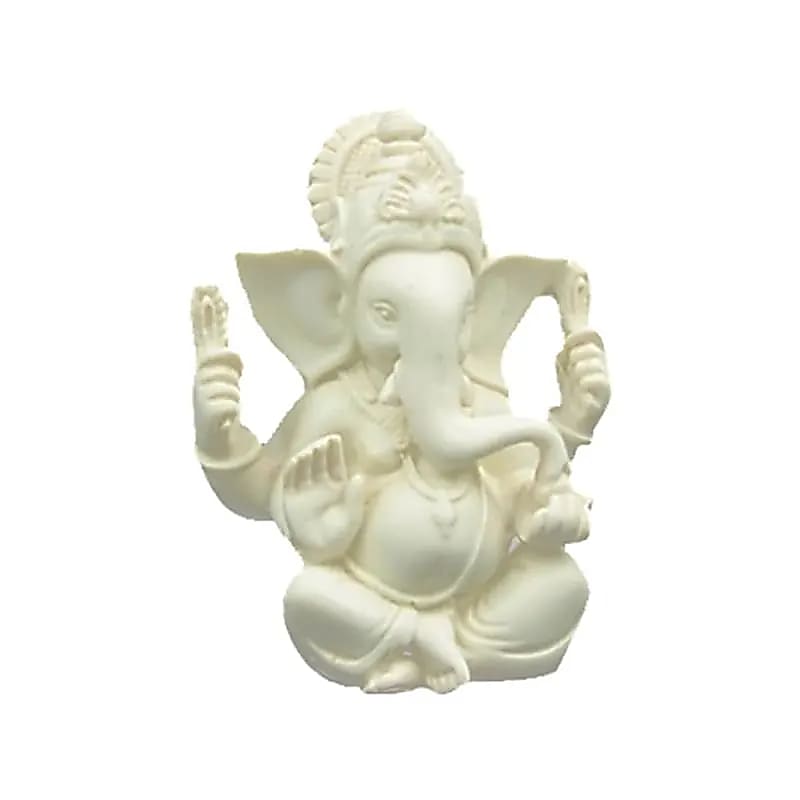 Ganesh Statue White -- sada 2 ks - 11 cm