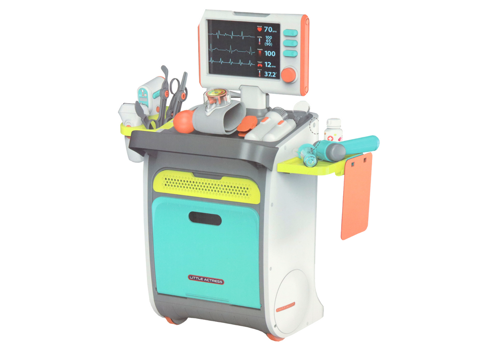 Little Doctor's Set Doctor's Trolley X-ray Ecg Accessories Lights Sound 36pcs.