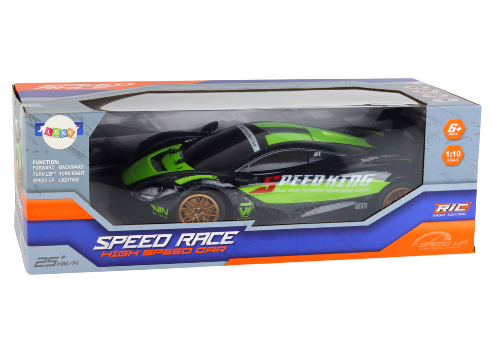 Large Remote Controlled Sports Car 1:10 Green And Black