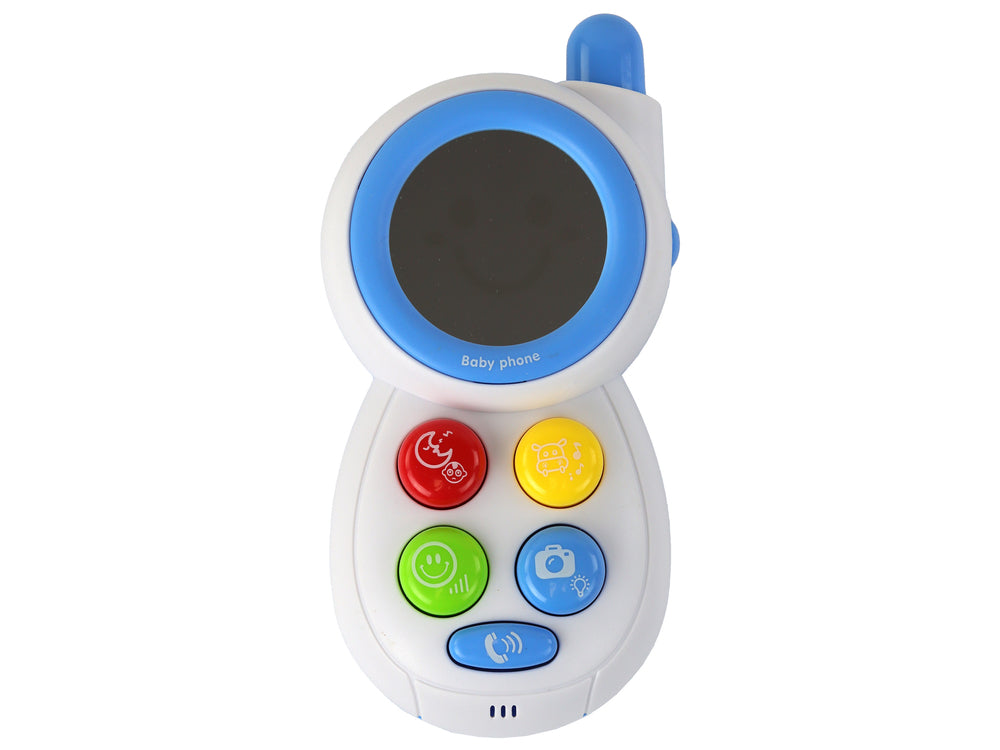 Blue Children's Interactive Phone Lights Sounds Mirror