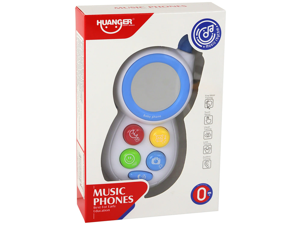 Blue Children's Interactive Phone Lights Sounds Mirror