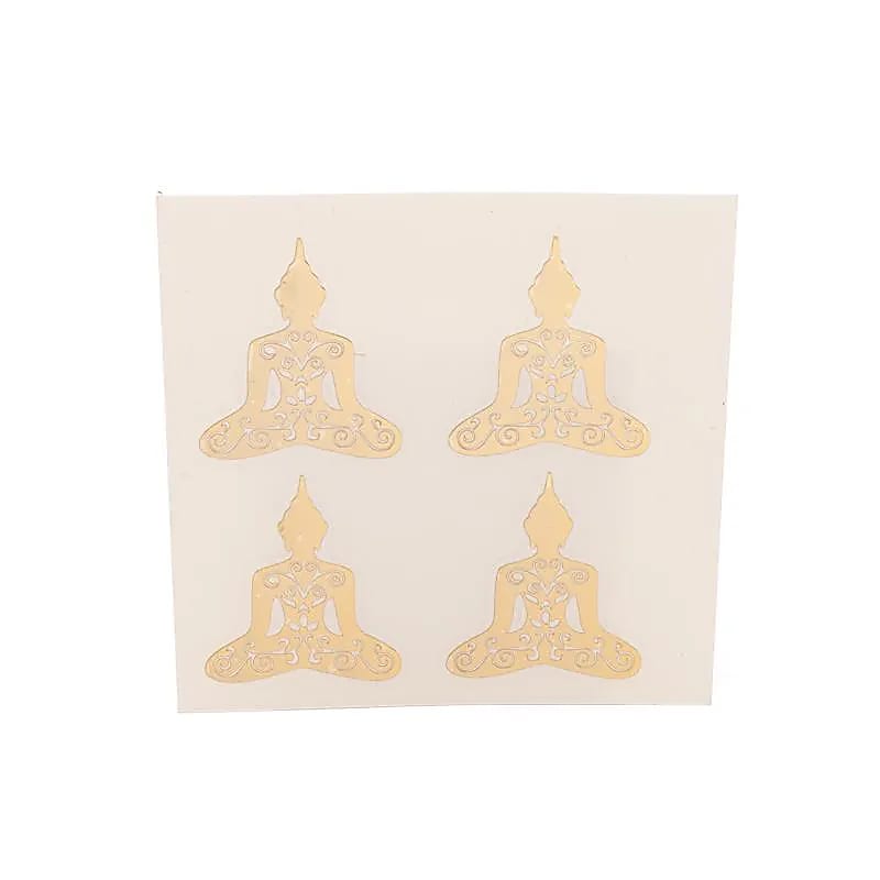 Metalldekal Buddha Guld 4x -- 35 cm Set med 2 st - 3,5 cm Set med 2 st