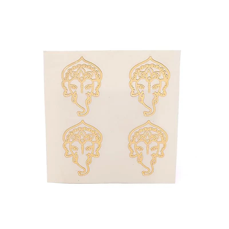 Naklejka metalowa Ganesh Gold 4x - 25cm Zestaw 2 szt. - 2,5cm Zestaw 2 szt.