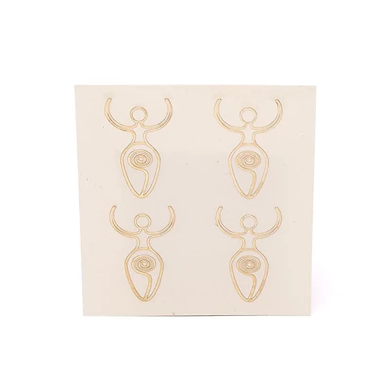 Adesivo de metal Deusa Ouro 4x - 25cm Conjunto de 2 peças - 2,5cm