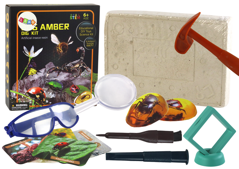 Archaeological Excavation Set Insects In Amber