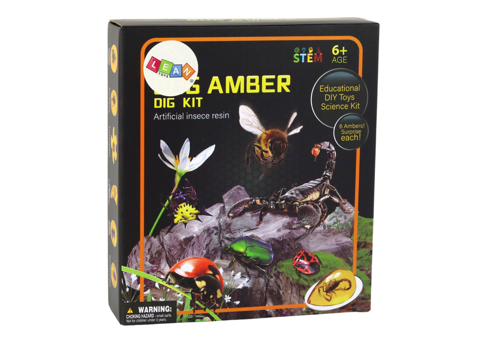 Archaeological Excavation Set Insects In Amber