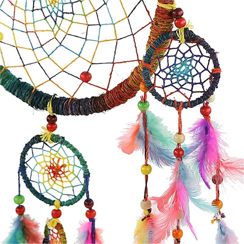 Dreamcatcher kender szivárvány L - 20x50 cm