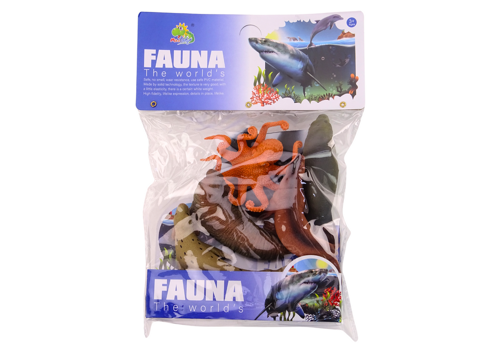 Set Of Sea Animal Figures Walrus Seal Octopus 6pcs