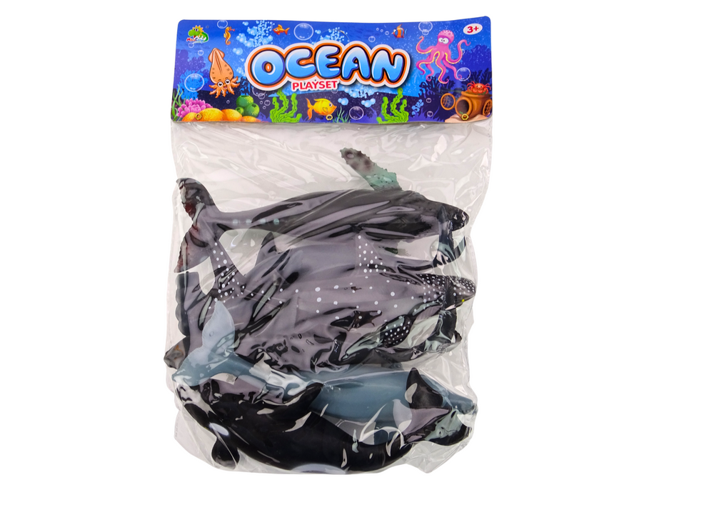Комплект фигурки на най-големите морски животни Orca Whale Shark 6 бр