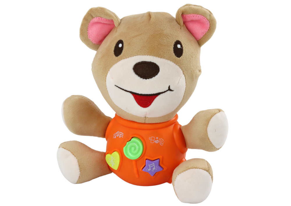 Teddy Bear Interactive Teddy Bear Orange Playing 23 Cm