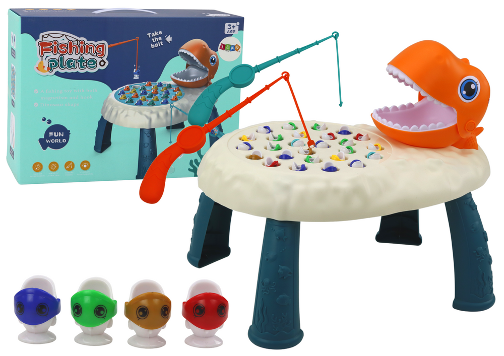 Rybárska arkádová hra Orange Dinosaur Table