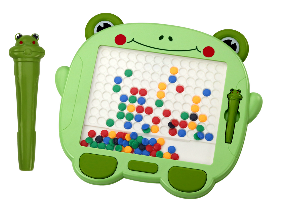 Lavagna educativa magnetica Tappetino stilo rana Puzzle con perline verdi