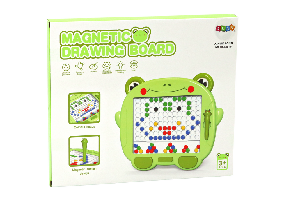 Lavagna educativa magnetica Tappetino stilo rana Puzzle con perline verdi