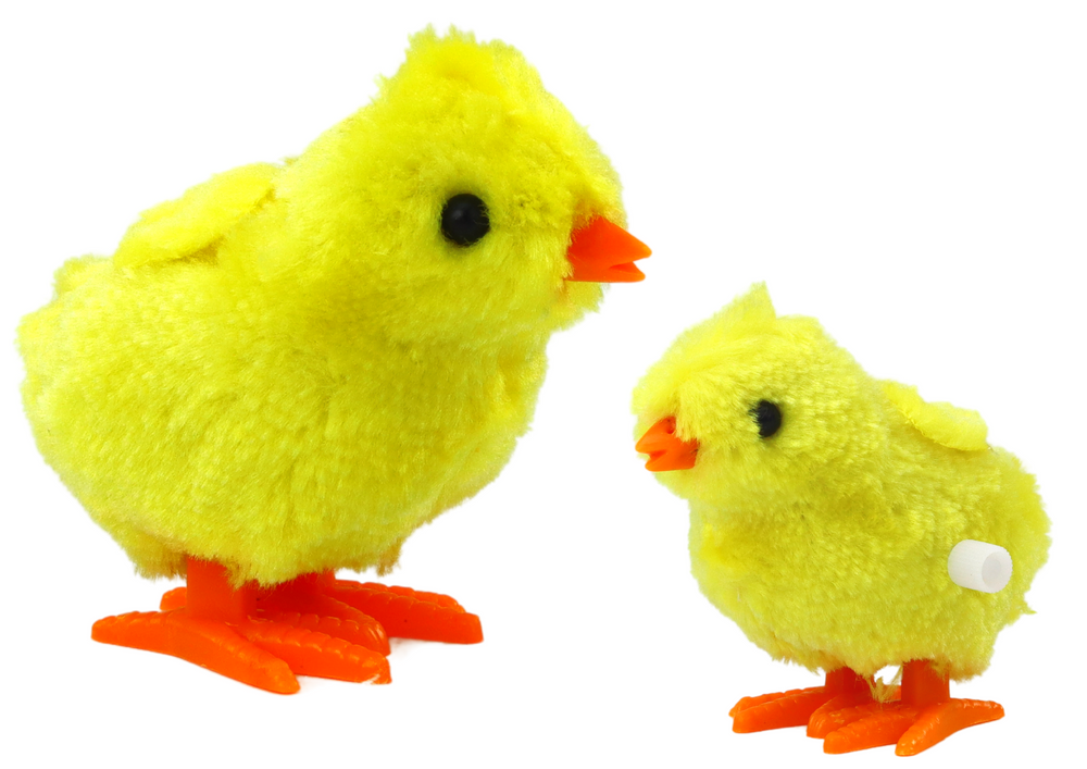 Jumping Wind-up Chicken Plush Yellow