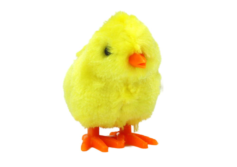 Jumping Wind-up Chicken Plush Yellow