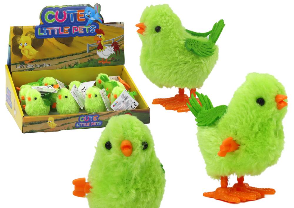 Jumping Chicken Toy Wind-up Figurine Green