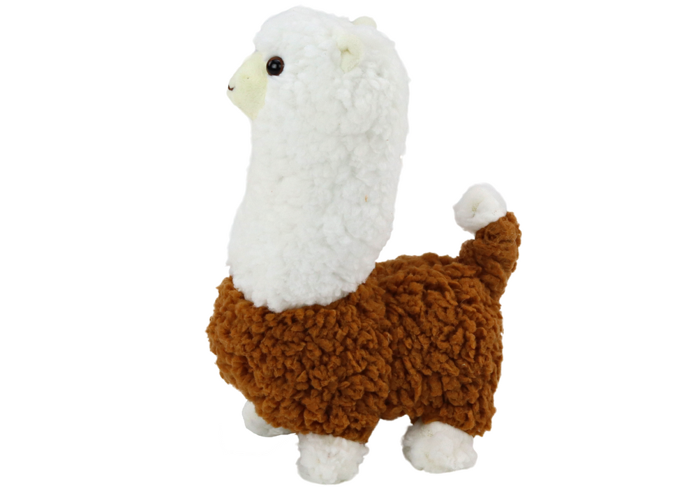 Cluiche Siúlóidí Alpaca Pet Brown idirghníomhach Láma 23 Cm