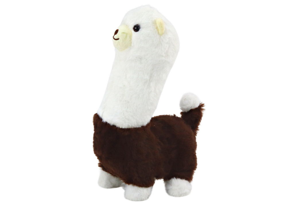 Interactive Running Game Pet Llama Alpaca Brown 23cm