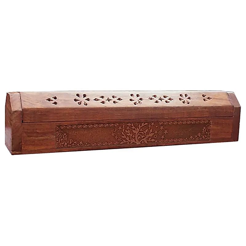 Quemador de varillas de incienso/caja de almacenamiento Árbol de la vida - 31x5,5 cm, paquete de 2 piezas