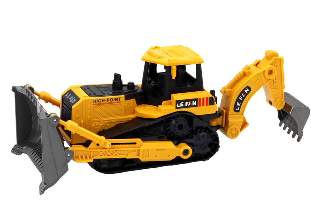 Excavator pe șenile Vehicul de construcție 2 găleți Galben