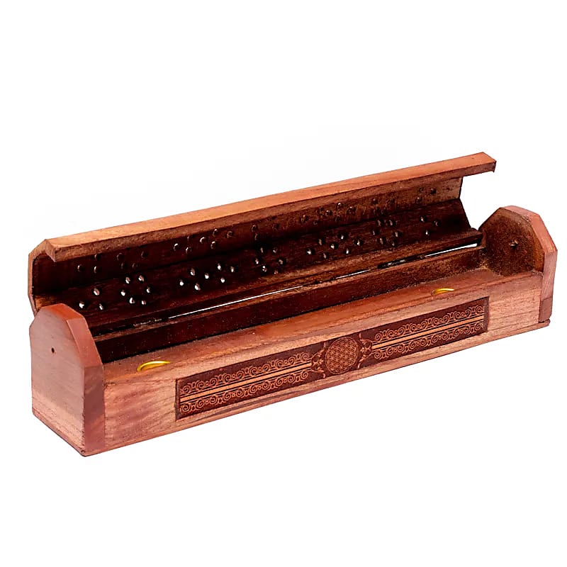 Kadzidełka Palnik I Pudełko do Przechowywania Kwiat Życia - 31x5,5x6cm Opakowanie 2 szt.