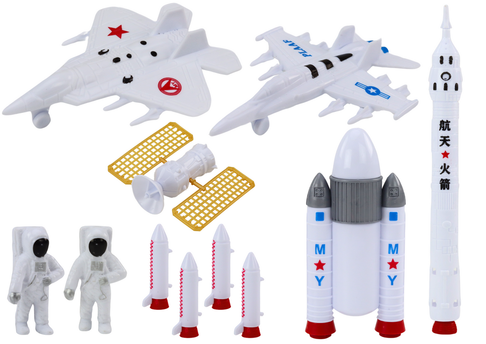 Set Of Space Figures Astronauts Rockets 11 Pieces
