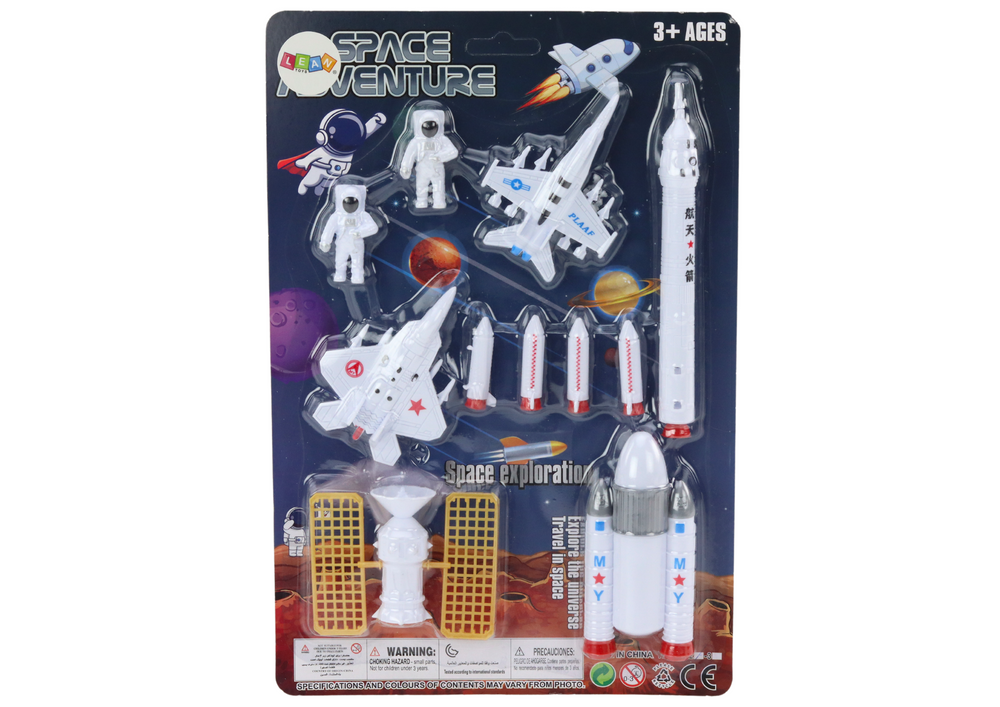 Set Of Space Figures Astronauts Rockets 11 Pieces
