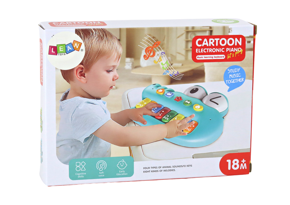 Educational Musical Piano Organ Green Crocodile Sounds Of Light