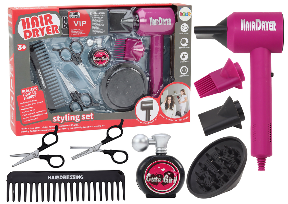 Hairdressing Set Beauty Salon Hairdresser Dryer 10 Pieces.