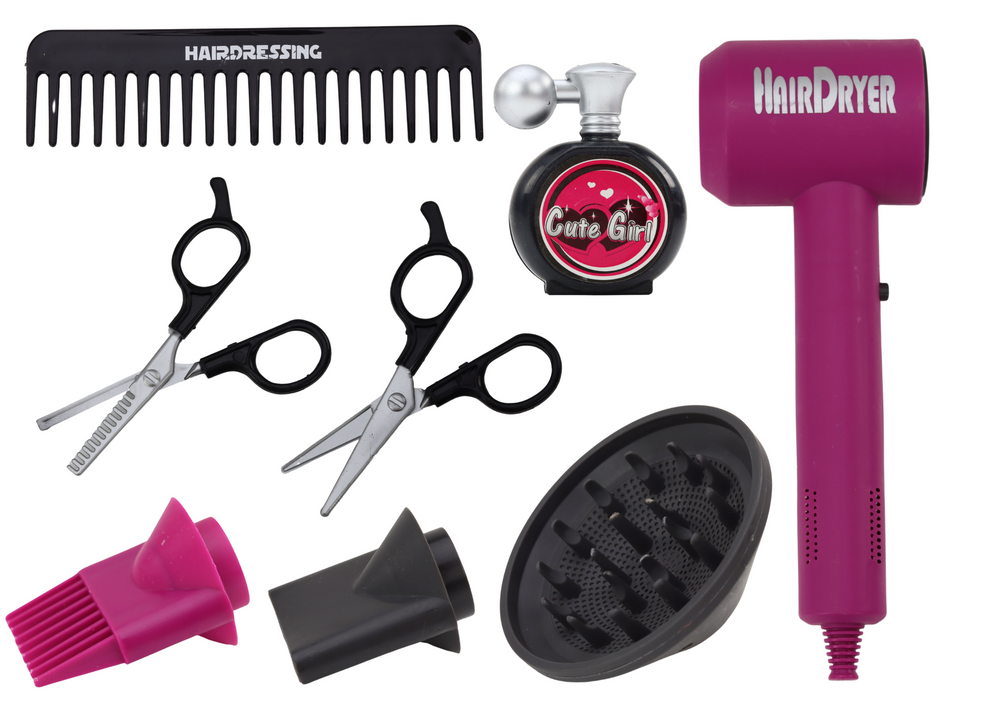 Hairdressing Set Beauty Salon Hairdresser Dryer 10 Pieces.