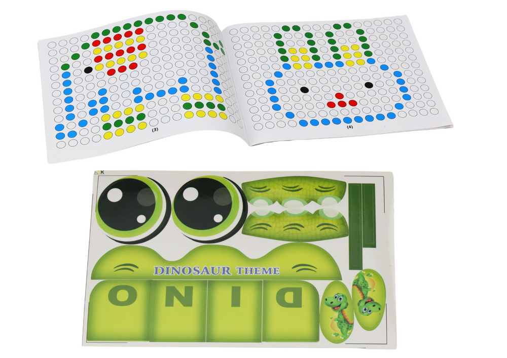 Educational Magnetic Board Dinosaur Pad Puzzle Green Beads
