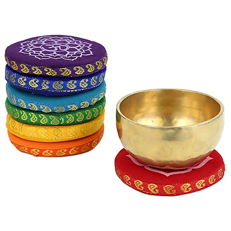 Ensemble Coussin Bol Chantant 7 Chakras - 9,5 Cm