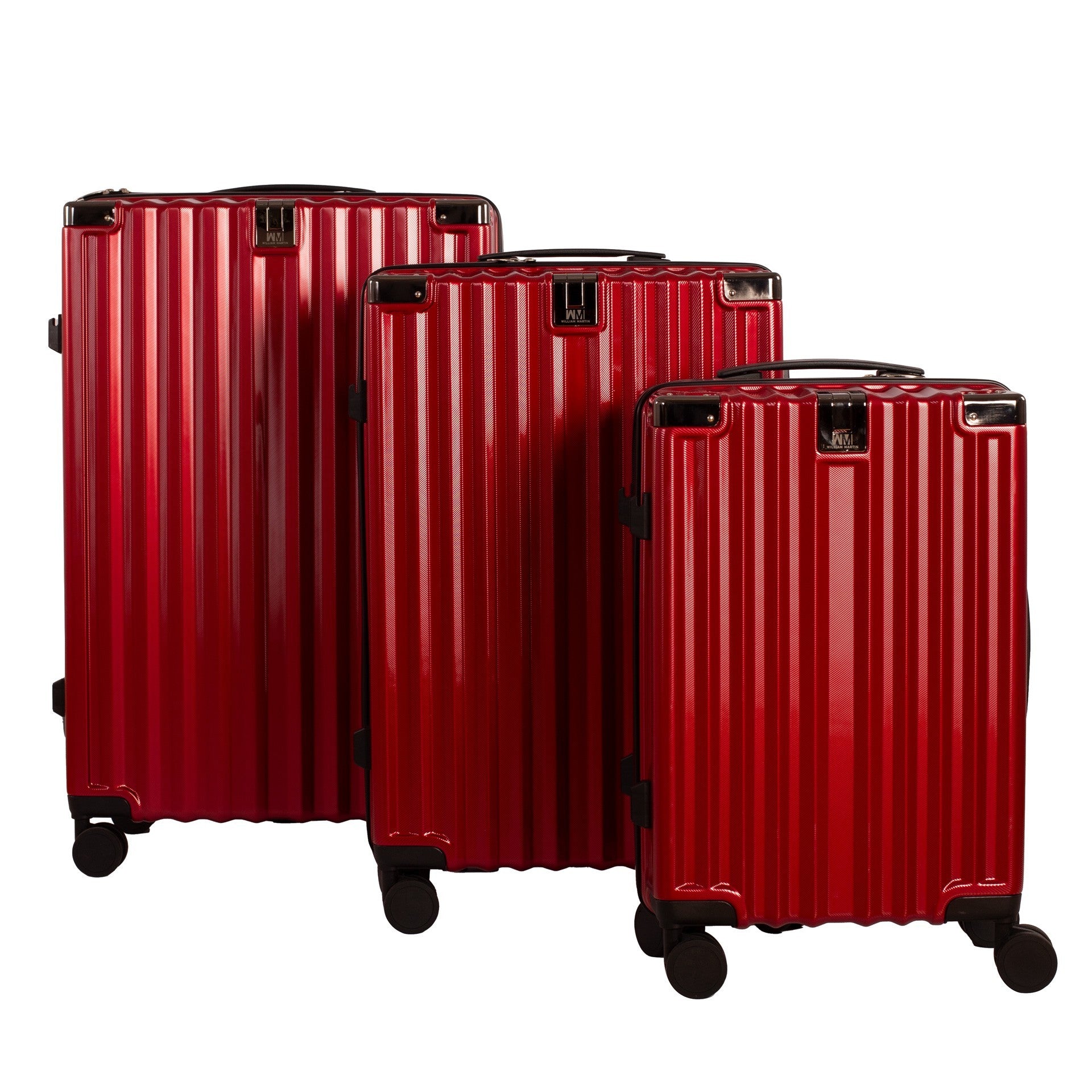 William Martin Navigator 3-piece Luggage Set Rojo ÚNICA