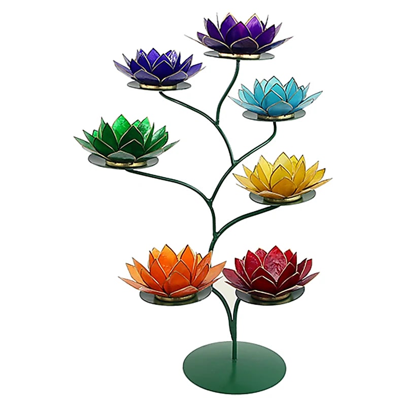Chakra Lotus Display Grøn - 49x32 Cm
