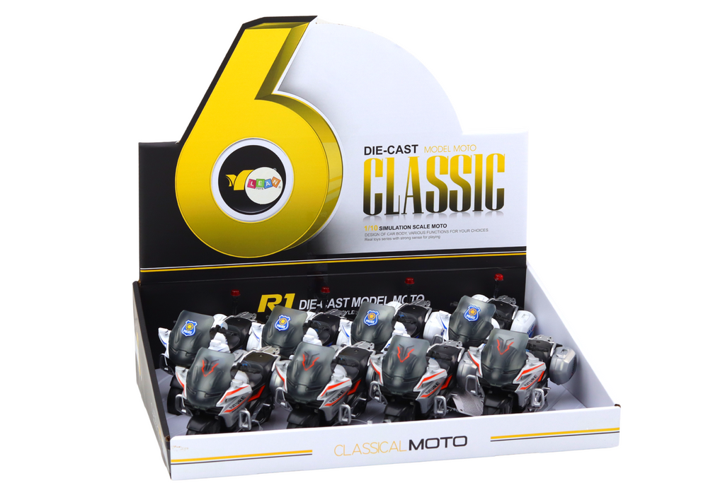 Police Sports Motorcycle With Friction Drive Scale 1:10